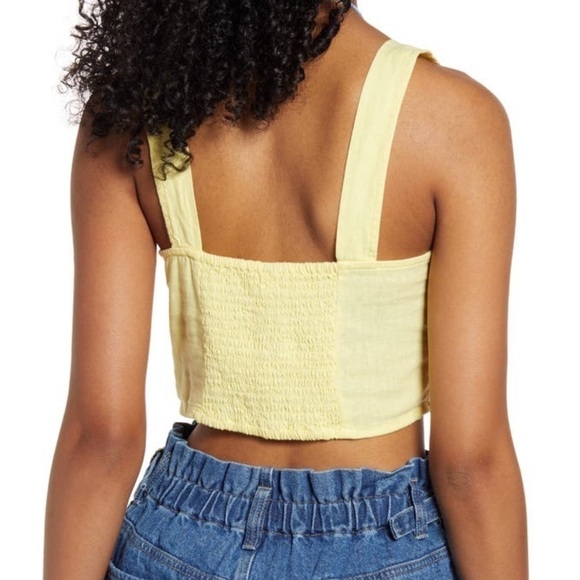 BP. Women’s Button Front Linen Blend Tank - Picture 2 of 7